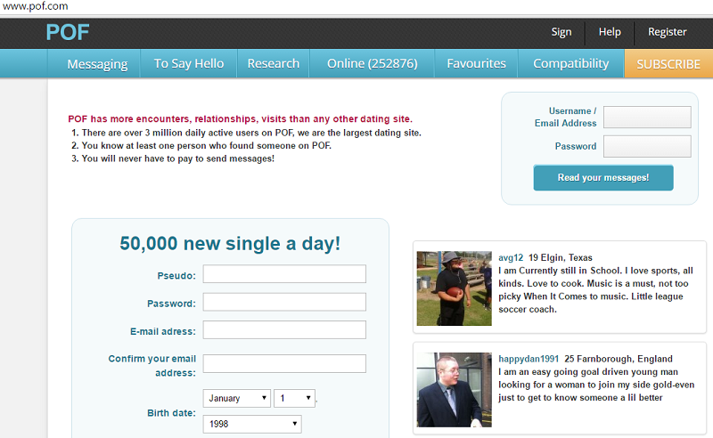Plentyoffish free online dating site
